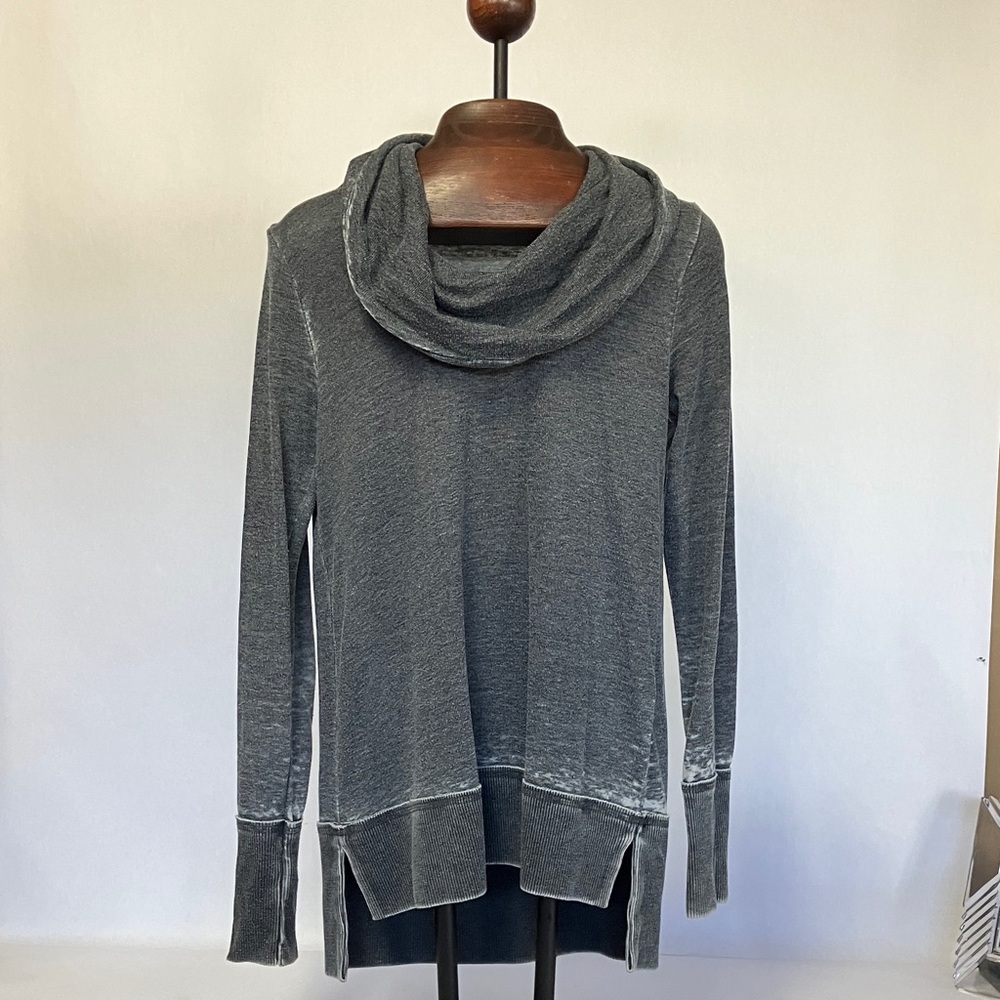Lucky Brand Charcoal Cowl Neck Sweater